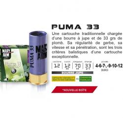 Cartouches Puma 33 Cal.12/70 33grs - MARY ARM 7.5