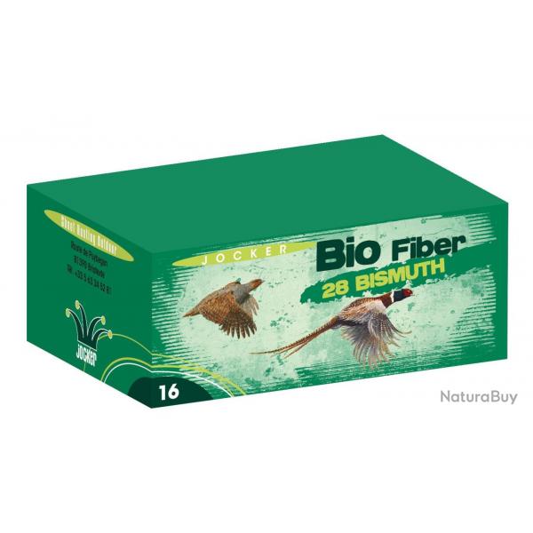 Bote de 10 cartouches Jocker BIO Fiber 28 Bismuth CAL 16/67 - Plomb n4 - Bourre biodgradable