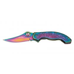 Boker Couteau Colorado Rainbow - Lame 82mm - Manche Acier - Clip