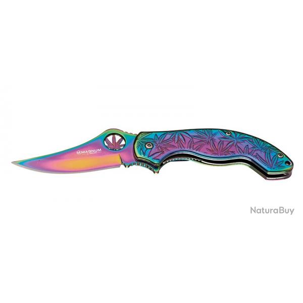 Boker Couteau Colorado Rainbow - Lame 82mm - Manche Acier - Clip
