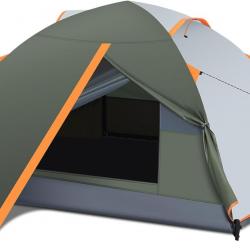 Tente de Camping 2-3 Personnes Camping Tente Ultra Légère Portable Tente de Dôme Facile à Installer