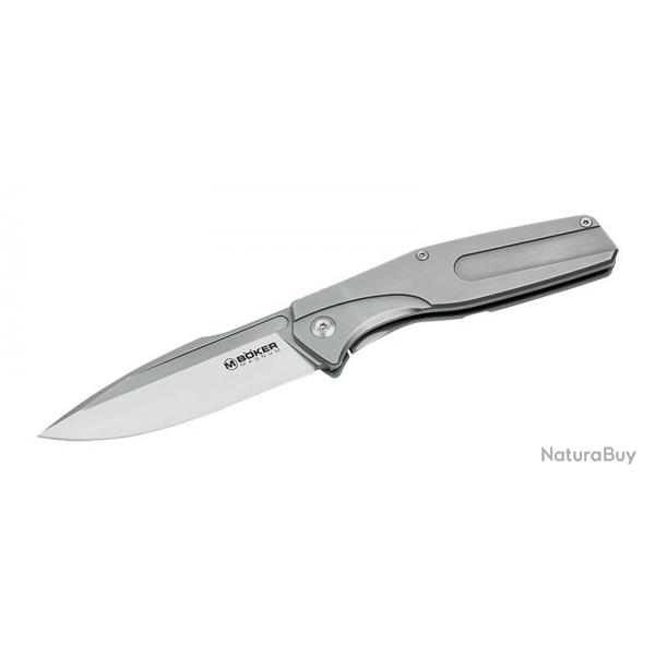 Boker Couteau The Milled One - Lame 84mm - Manche Acier - Clip