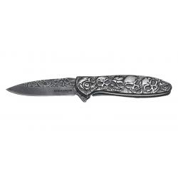 Boker Couteau Dia de los Muertos - Lame 85mm - Manche Acier - Clip