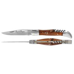 Laguiole Bougna Couteau 12 cm Tire Bouchon noyer ancre marine