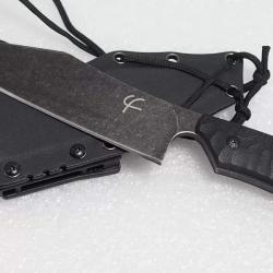 Fred Perrin FP1801 Bowie - Couteau Bowie en 440C avec Manche G10 & Étui Kydex