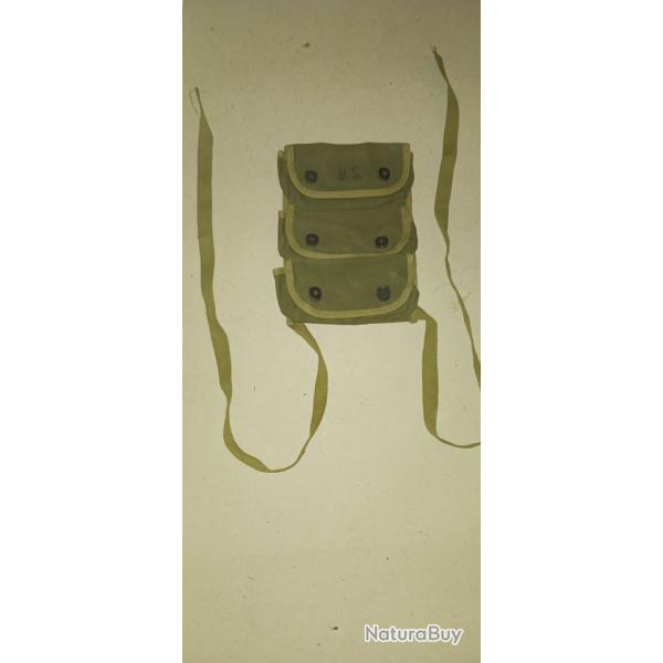 Porte grenades en toile  US  2 guerre mondiale.