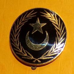 Garde Nationale de MAURITANIE, rond, fond noir, émail  , FABRICANT DRAGO PARIS  ,HOMOLOGATION SANS,