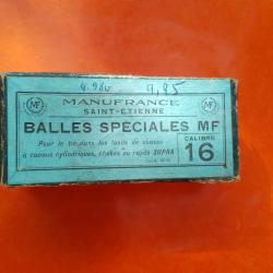 vieille boite de balles speciales MANUFRANCE cal 16