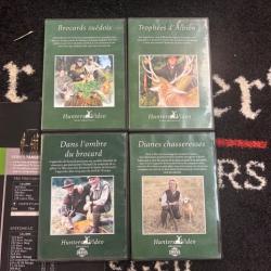 lot de 4 DVD HUNTERS VIDEO grand gibier destockage chasse enchere