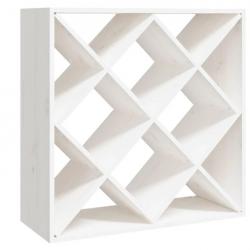 Armoire à vin Blanc 62x25x62 cm Bois de pin massif design décoration chic