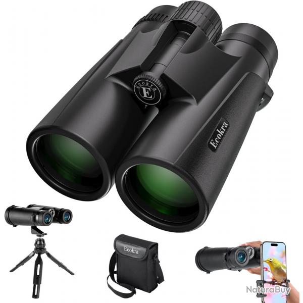 Jumelles Adultes HD12x42 Bak4 Prisme FMC Vision Nocturne Trpied Adaptateur Tlphone tanches IPX7