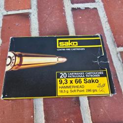 16 balles Sako 9,3x66