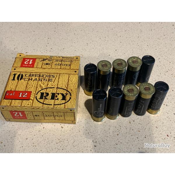 ancienne boite de 10 cartouches Cal 16 TRIDENT REY