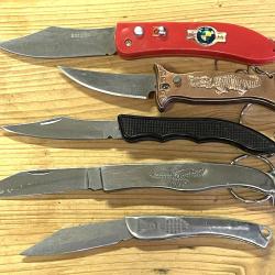 LOT DE 5 PETITS  COUTEAUX manuel et automatique