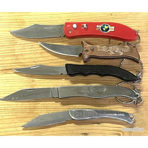 LOT DE 5 PETITS  COUTEAUX manuel et automatique