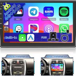 Autoradio Android 15 pour Toyota Auris 2006-2011 4GB + 64GB Autoradio 2 Din Wireless Carplay Android