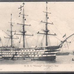 CPA - H . M . S . " Victory " Trafallgar s Day N°1463