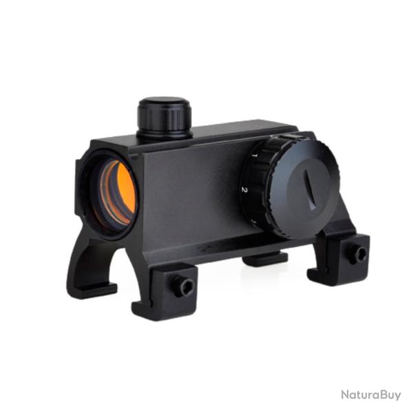 Aim-O Red Dot MP5 G3 - Viseur Point Rouge Rglable 7 Niveaux avec Pile CR2032 - Optique Airsoft Noir
