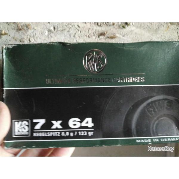 balles rws 7 64 ks 123 grains