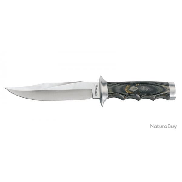 Boker Couteau Jungle Devil - Lame 153mm - Manche contreplaqu - Etui Cuir