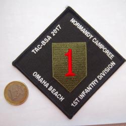 US Army insigne tissu écusson militaire 1ère division d'infanterie Omaha Beach