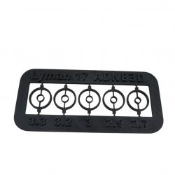 plaquette d'inserts pour guidon LYMAN série 17 anneau central de 2.7 à 3.3 mm