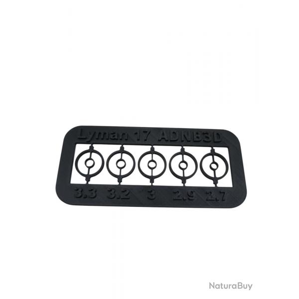 plaquette d'inserts pour guidon LYMAN srie 17 anneau central de 2.7  3.3 mm
