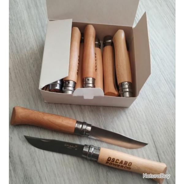 Lot de 10 Opinel numro 8 publicitaire Oscaro power