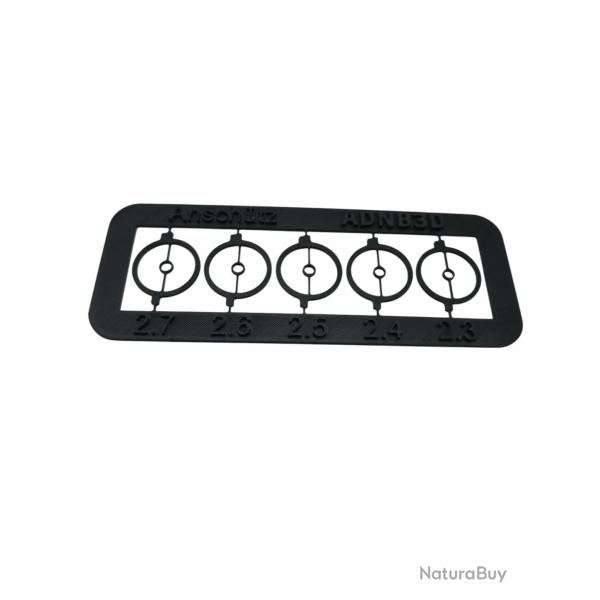 plaquette d'inserts pour guidon Anschtz anneau central de 2.3  2.7 mm