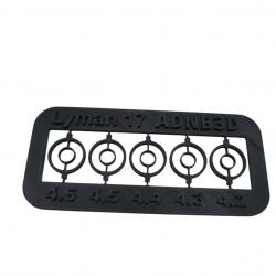plaquette d'inserts pour guidon LYMAN série 17 anneau central de 4.2 à 4.6 mm