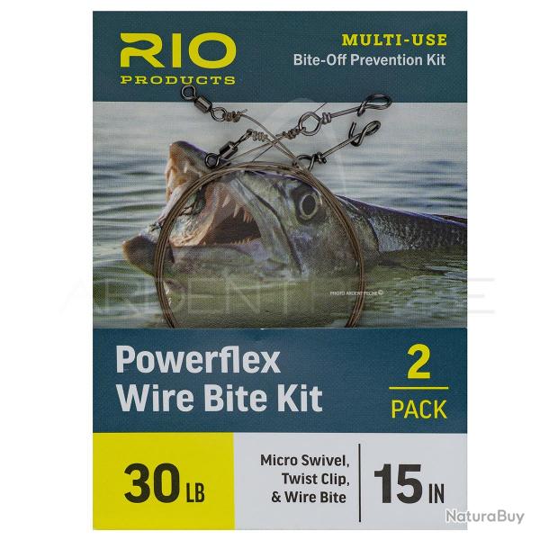 Bas de ligne RIO Powerflex Wire Bite Kit 2-Pack 30LB