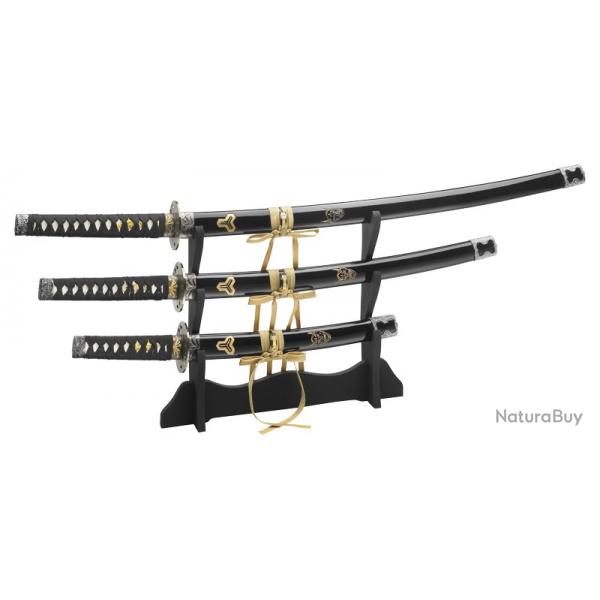 Boker Katana Hikari No Tenshi Set - Tanto + Wakizashi + Katana + Prsentoir - Lame 480mm
