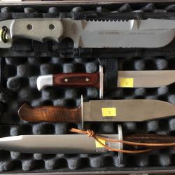Collection de couteaux, principalement chasse et botte