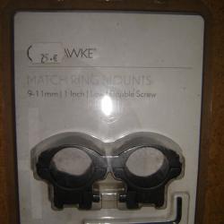 Montage bas hawke 25.4mm