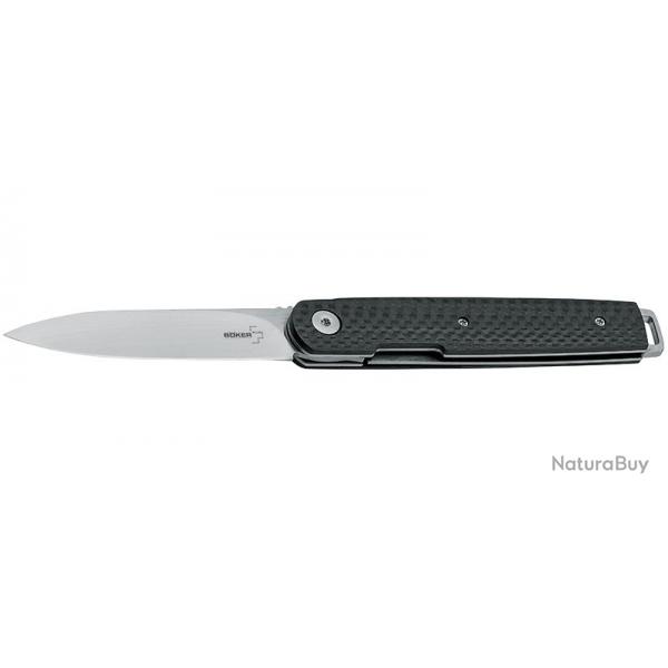 Boker Couteau LRF Carbone - Lame 78mm - Manche Fibre de carbone - Clip