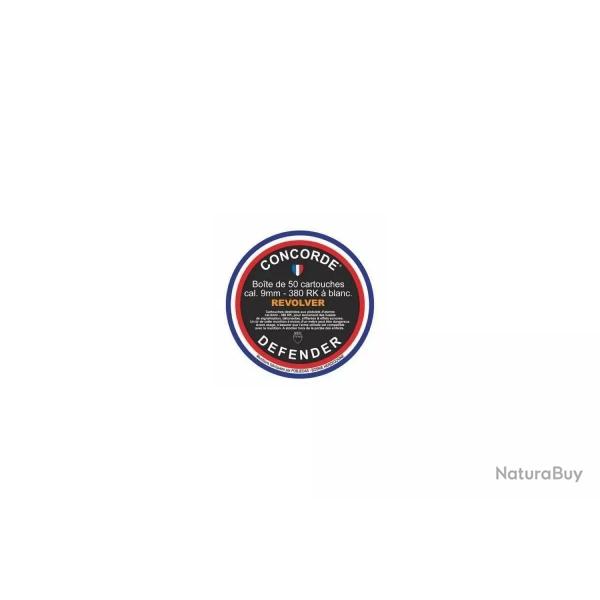 CARTOUCHE CONCORDE 380 RK  blanc calibre 9MM x50