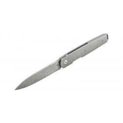 Boker Couteau LFR Damascus - Lame 86mm - Manche Titane - Clip
