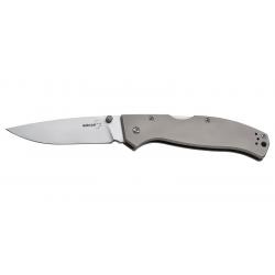 Boker Couteau Titane Drop - Lame 93mm - Manche Titane - Clip réversible