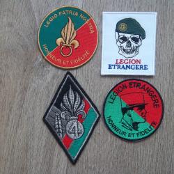 lot 4 écussons militaire légion étrangère insignes collection