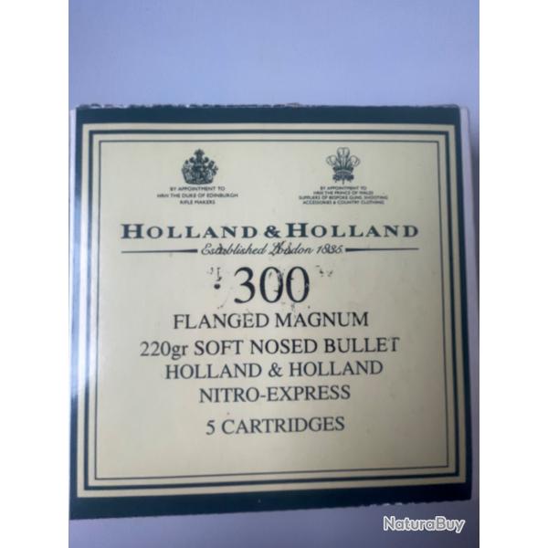 Lot 10 botes de 5 cartouches flanged magnum Holland & Holland 300