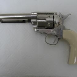 Revolver Colt SAA 45 Peacemaker 5"5 nickelé CO2 calibre 4,5 mm billes d'acier Umarex "NEUF"