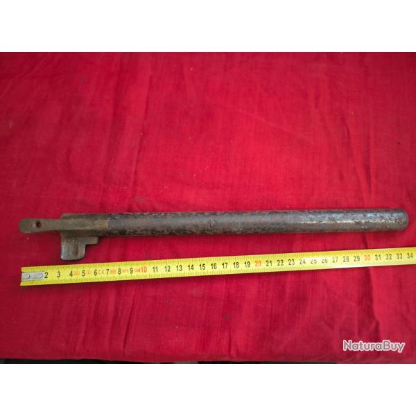 Canon et bassinet fixe pour pistolet  silex.XIX. tube lisse perc dessous
