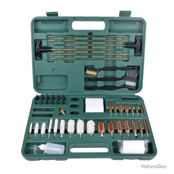 Kit de nettoyage universel pour armes - Pistolets, fusils, carabines Complet avec bote de rangement