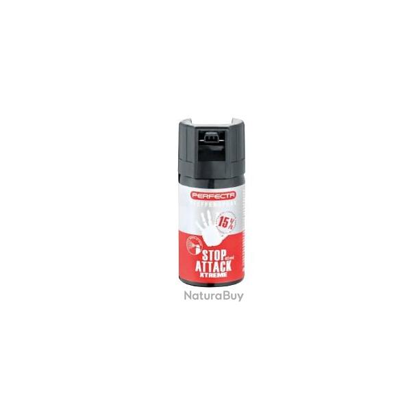 BOMBE STOP ATTACK XTREME GAZ POIVRE 40 ML PERFECTA