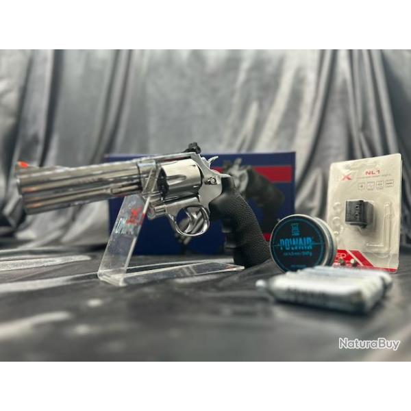PACK LASER PRT A TIRER REVOLVERS SMITH&WESSON 629 5'' CO2 CAL 4.5MM STEEL FINISH