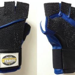 Gant de tir coupé STARGET Shooting Bleu noir pour tireur gaucher