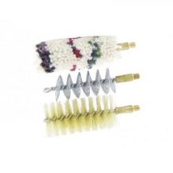 3 écouvillons de nettoyage Nylon, Spriale acier et Coton .16