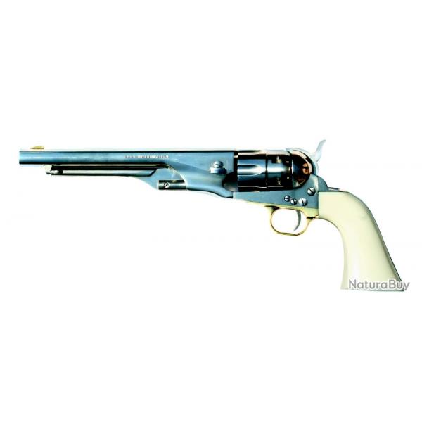 Revolver Pietta Modle 1860 Army Acier Blanc calibre 44
