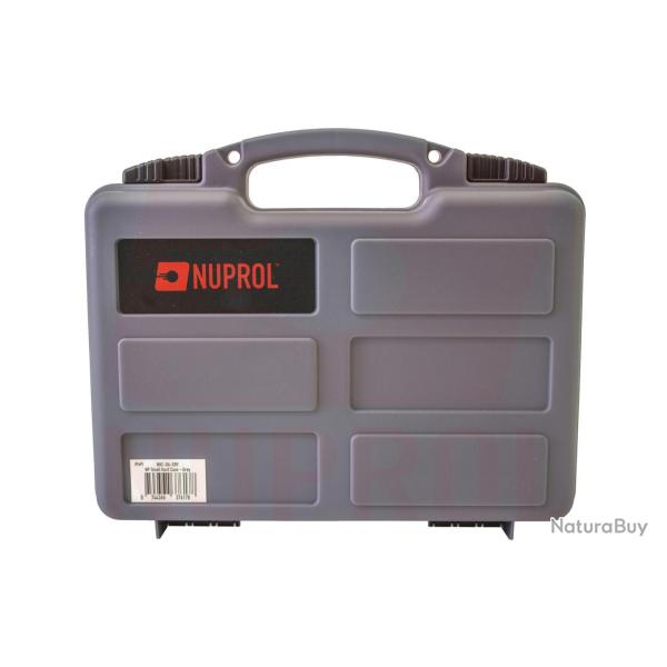 Mallette de transport NUPROL Grey pour Pistolet / Revolver avec mousse prdcoupe