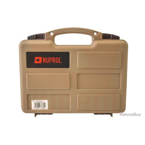 Mallette de transport NUPROL TAN pour Pistolet / Revolver avec mousse prdcoupe